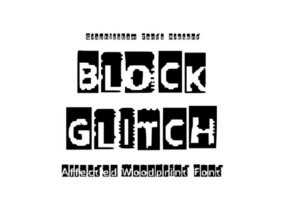 Block Glitch Font: A Glitched Typeface for Bold Branding