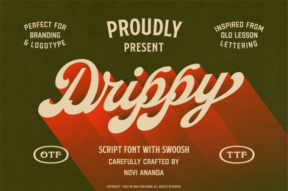 Drippy: A Vintage Display Font for Handmade Magic