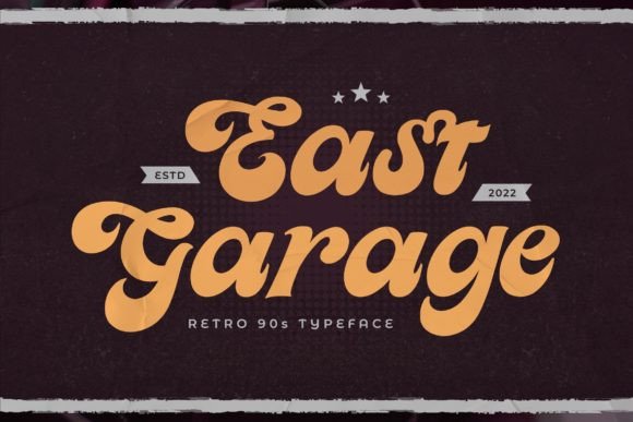 East Garage: A Nostalgic Display Font for Crafters