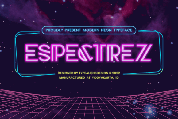 Espectrez: A Neon-Inspired Display Font for Small Business Branding