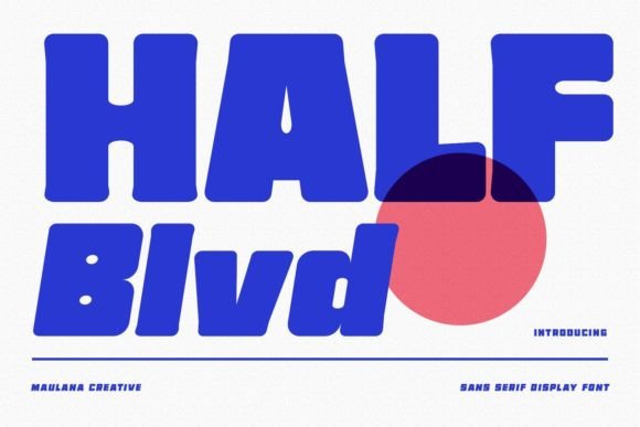 Half Blvd: A Bold Display Font for Editorial Design