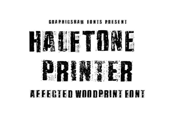 Halftone Printer: The Bold Display Font for Makers