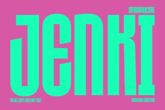 Jenki: The All Caps Sans Serif Display Font That Captures Attention