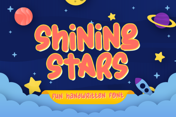 Shining Stars: A Playful Display Font for Branding That Feels Human