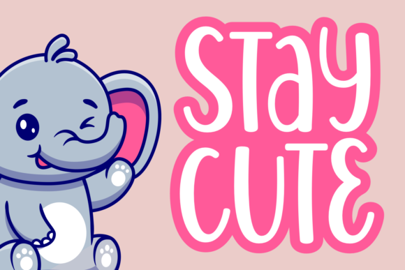 Stay Cute Font: A Playful Display Typeface for Whimsical Branding