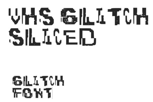 VHS Glitch 3 Sliced: A Sliced Display Font for Digital Design