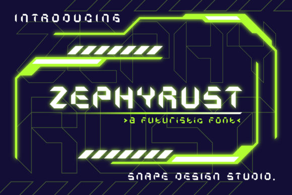 Zephyrust Display Font: Futuristic Type for Modern Brands